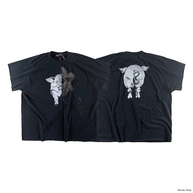 ERD GRJKD Pig Head Print High Street Black T-Shirt
