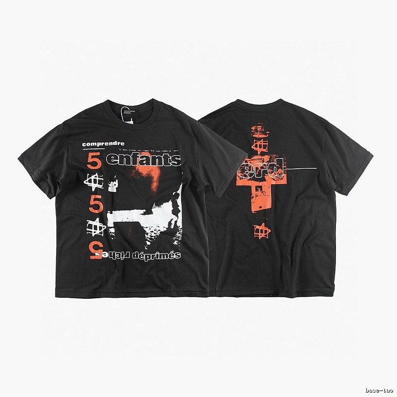 ERD555 Series Dark Style Black Short-sleeve T-shirt