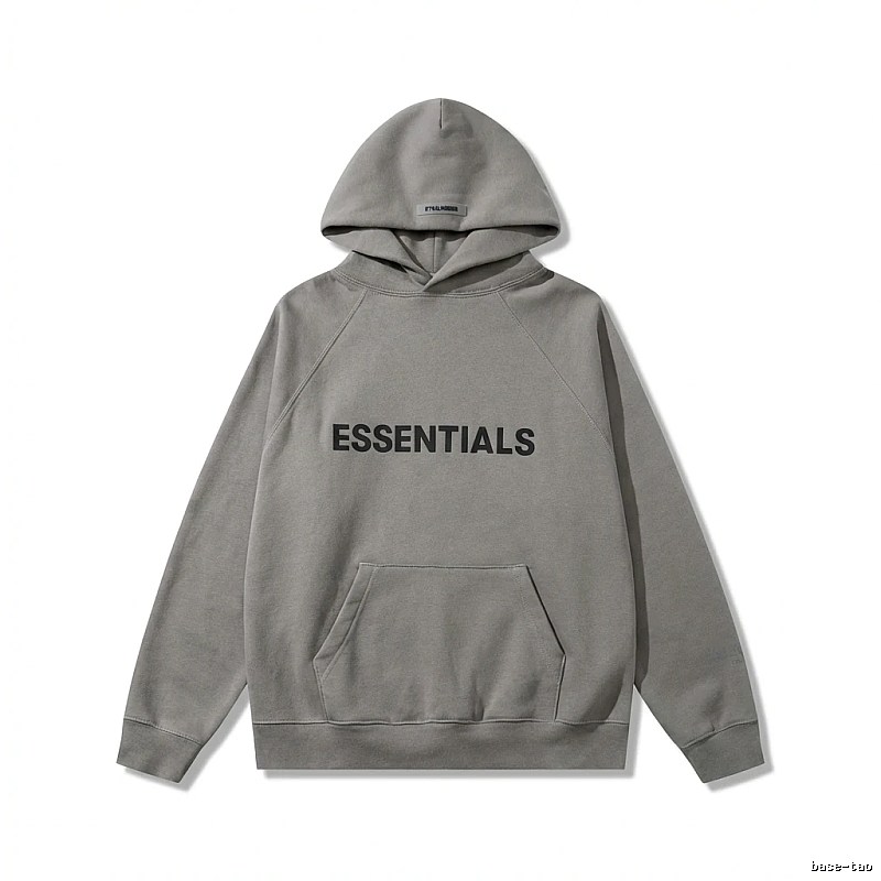 ESSENTIALS minimalist gray hoodie