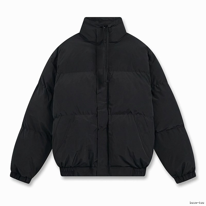 ESSENTIALS minimalist style black cotton-padded jacket