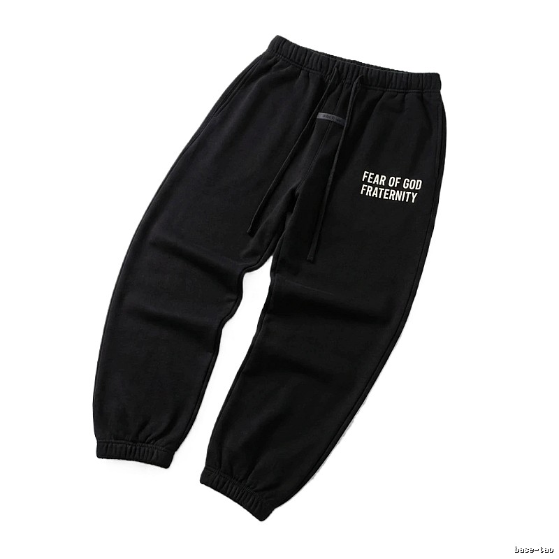 ESSENTIALS minimalist style black sweatpants