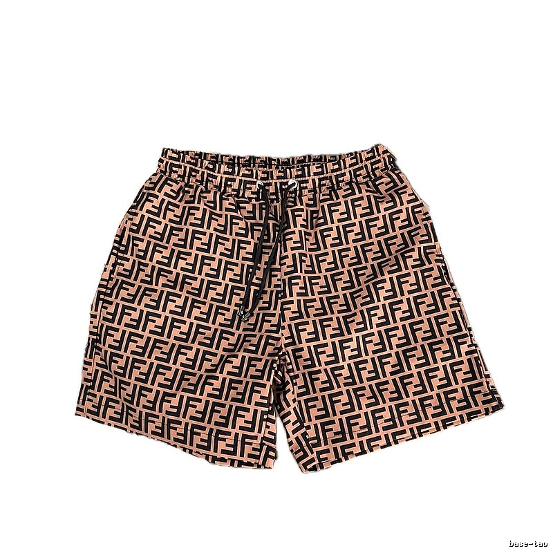 Fendi FF Monogram Vintage Style Brown and Black Casual Shorts