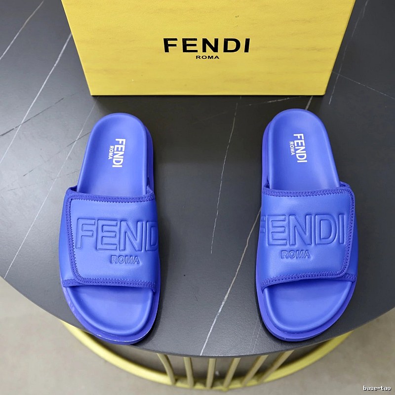 Fendi Roma Trendy Style Purple Slides
