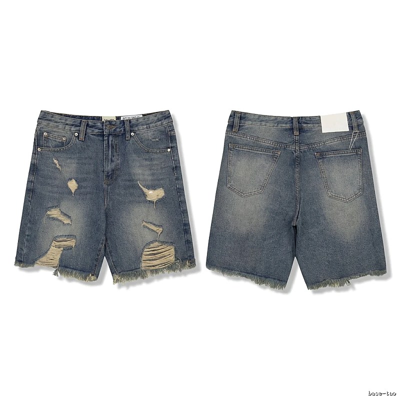 Gallery Dept Ripped and Distressed Denim Shorts