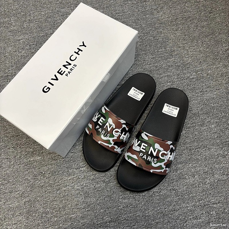 Givenchy Letter Print Trendy Cool Camouflage Slides