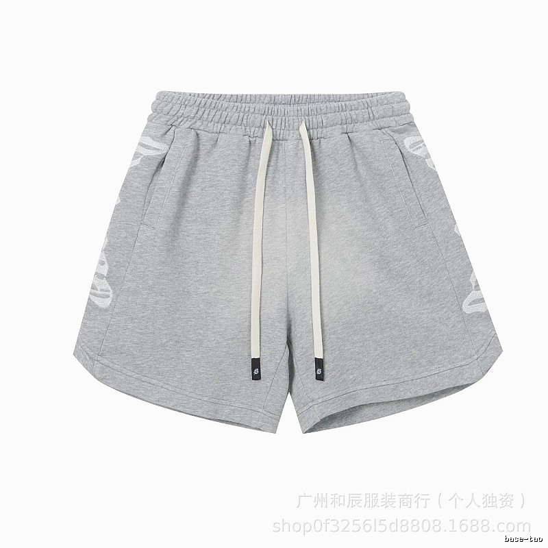 Godspeed Print Street Style Light Gray Casual Shorts