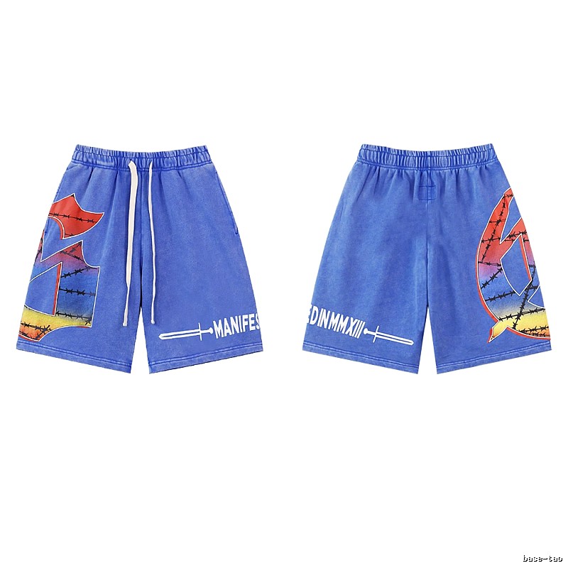 Godspeed Printed Street Style Blue Shorts