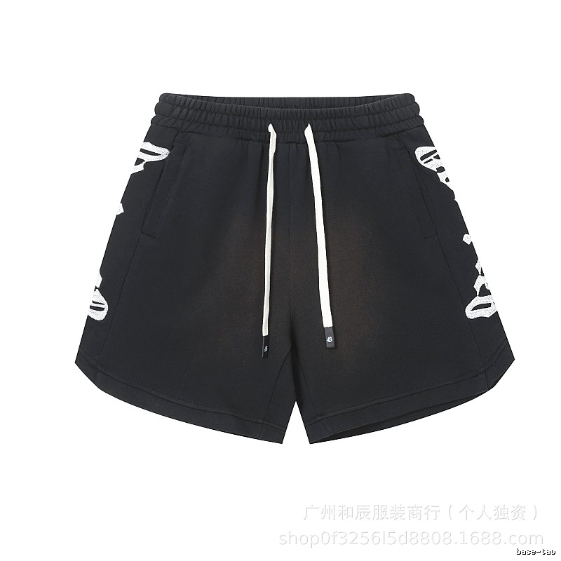 Godspeed skeleton print street style black shorts