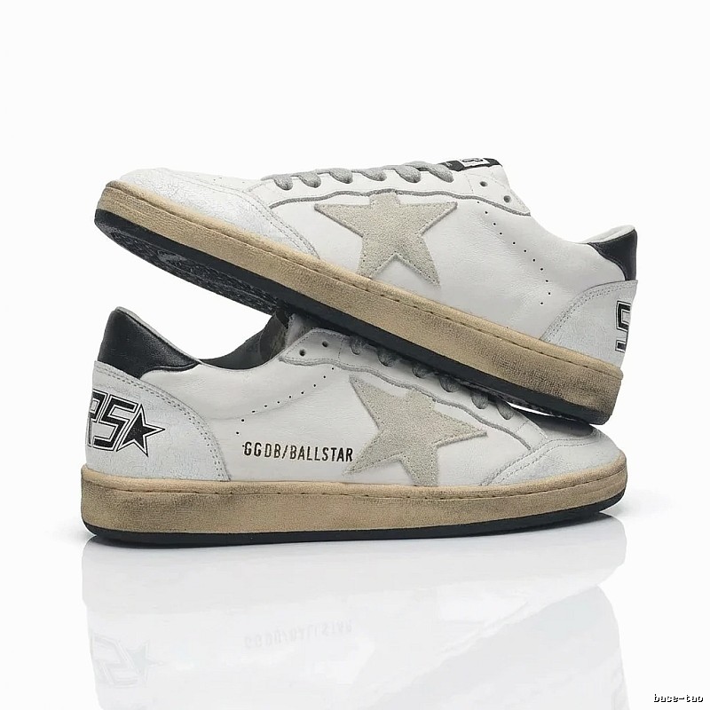 Golden Goose Ballstar retro-style white shoes