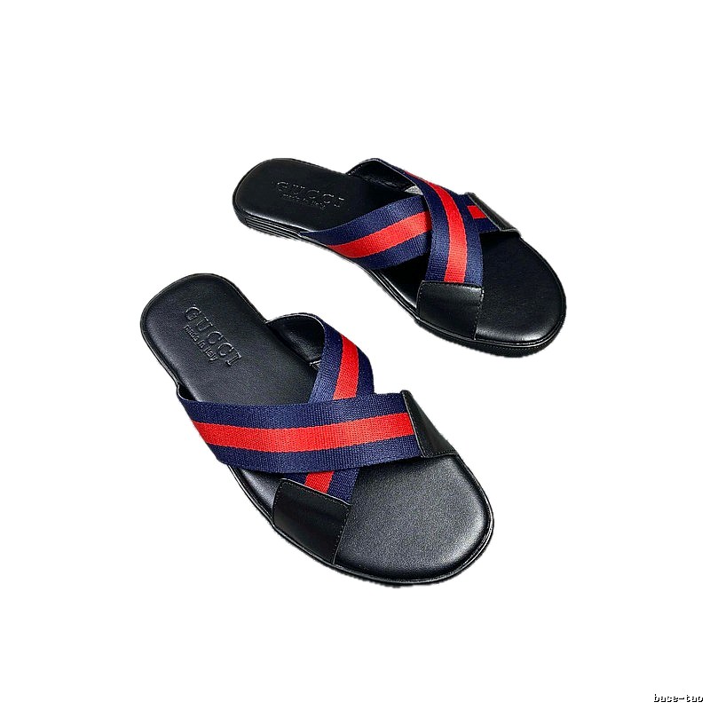 Gucci Classic Webbing Casual Color-block Slide Sandals