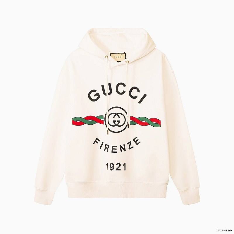 Gucci Hoodie with Cream Hoodie with Gucci Firenze