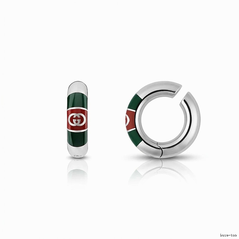 Gucci's classic red and green earrings.