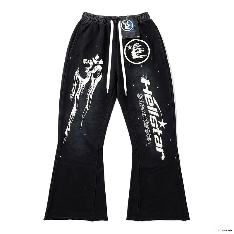 Hellstar dark style black long trousers