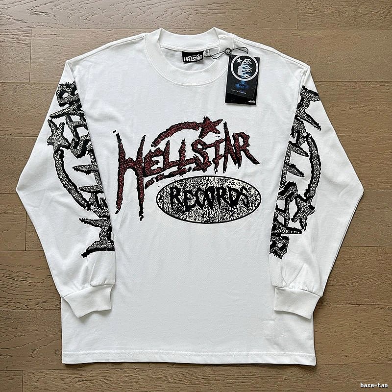 Hellstar dark style white long-sleeved shirt