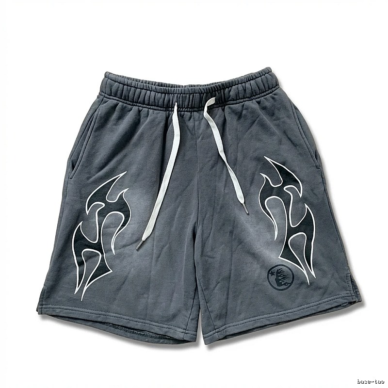 Hellstar Flame Wind Grey Shorts