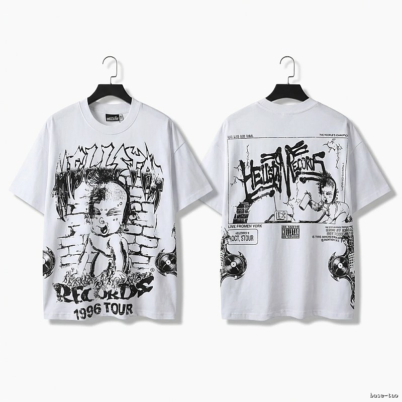 Hellstar graffiti-style white T-shirt