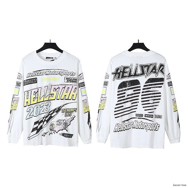 Hellstar Racing Style White Sweatshirt
