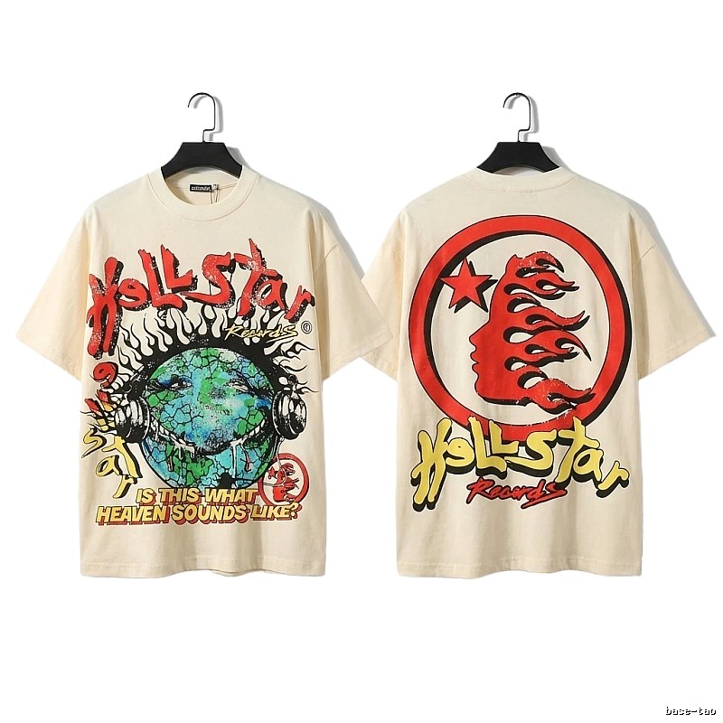 Hellstar Records Retro - style Beige T - shirt