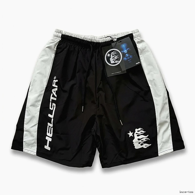 Hellstar Street Style Black and White Shorts