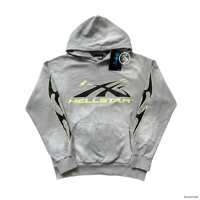 Hellstar trendy and cool style grey hoodie
