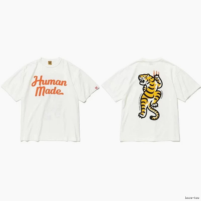 Human Made Monogram Heart logo T-shirt Black Green Human for Casual Outfits