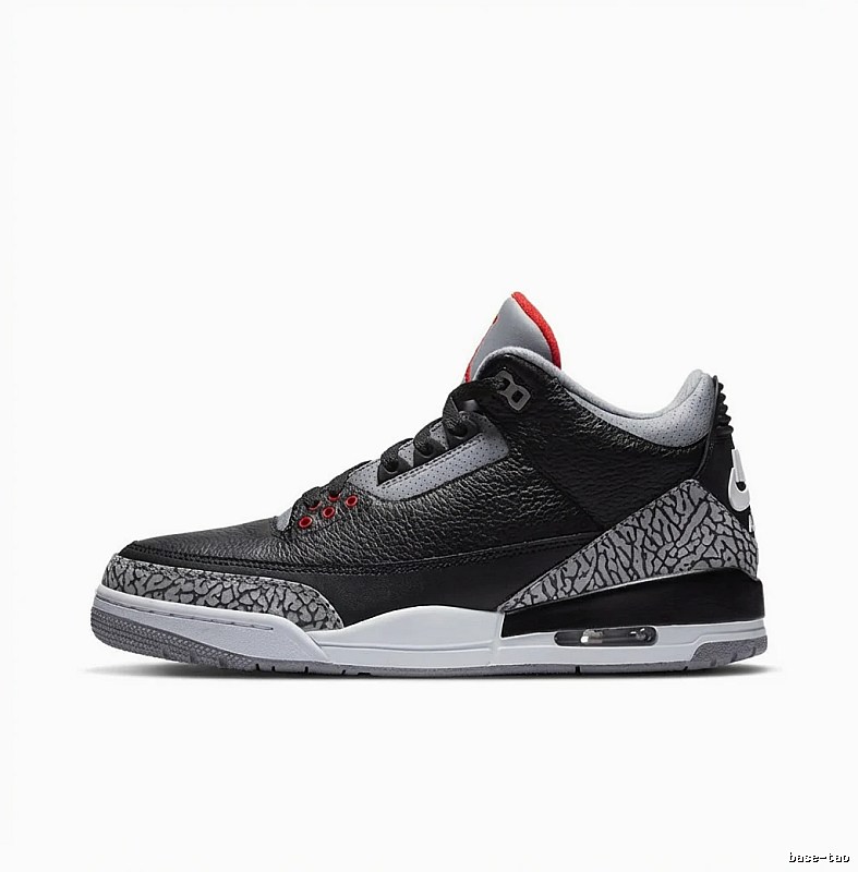 Jordan AJ3 Retro Black and Grey Athletic Shoes