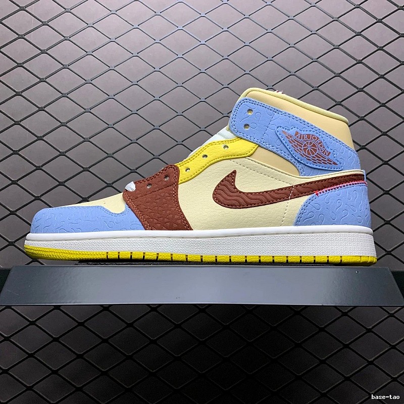 Jordan Basketball High-Tops in Pastel Multicolor with Molded Eyelet Wings