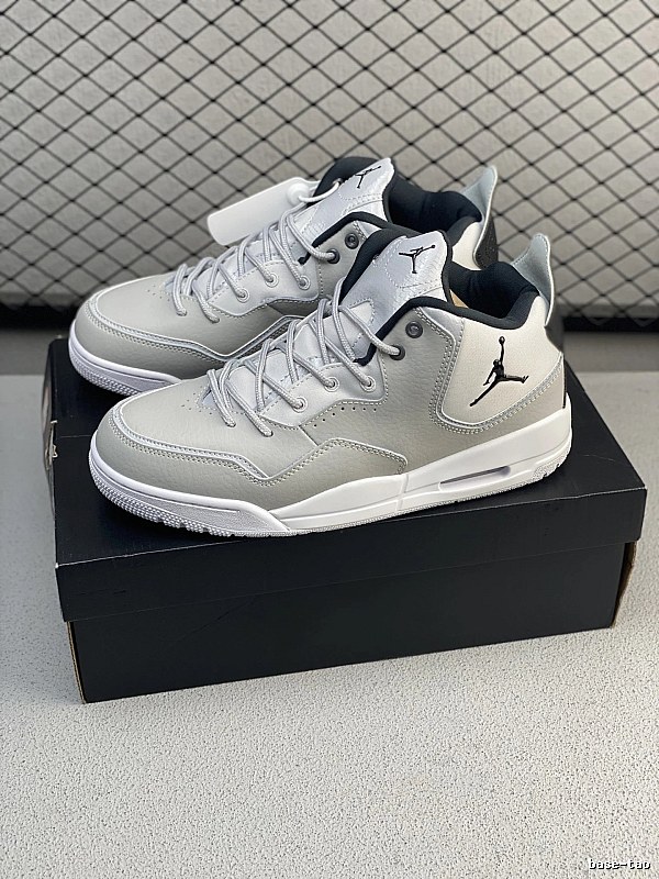 Jordan Gray and White Everyday Court Profile Low-Top Sneakers