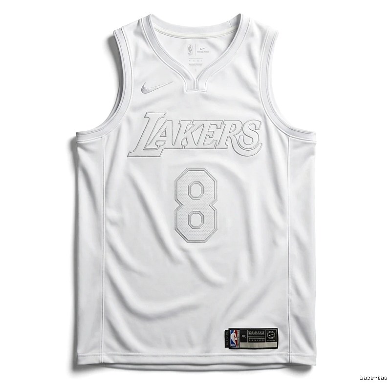 Kobe Lakers retro-style white tank top