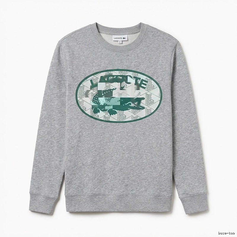 Lacoste retro-style grey sweatshirt