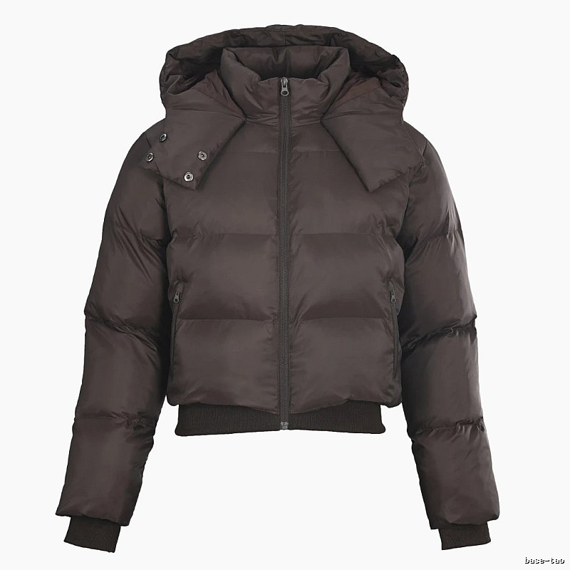 Layering Cropped Puffer Jacket by Independent Design - Dark Brown