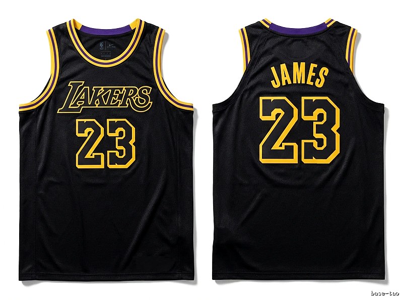 LBJ's No. 23 black jersey of the Lakers.