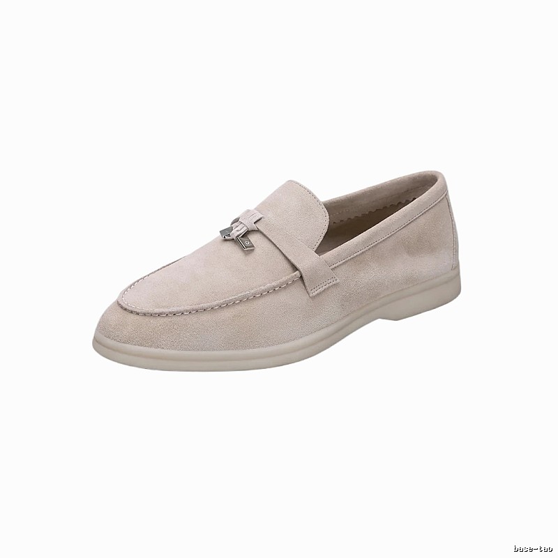 Loro Piana light gray casual shoes