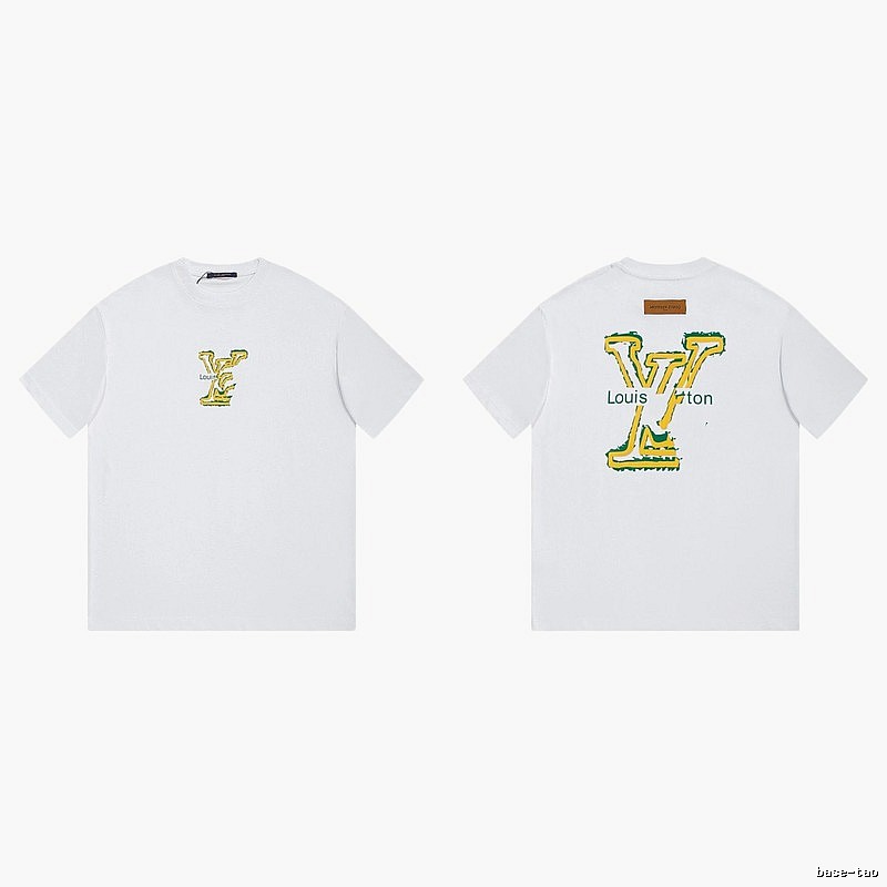 Louis Vuitton Graffiti Print Trendy Style White T-shirt