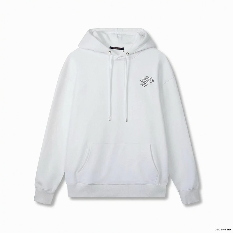 Louis Vuitton minimalist style white hoodie