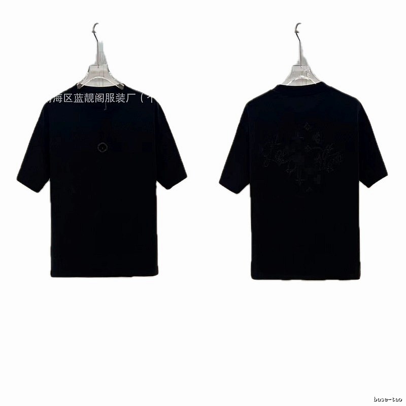 Louis Vuitton Monogram Trendy & Cool Black Short-sleeve T-shirt