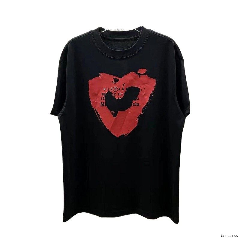 Maison Margiela Heart Print Cool Black T-Shirt