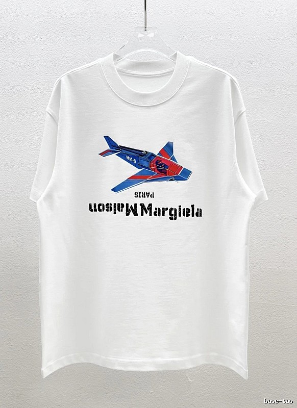 Maison Margiela MM6 Fighter Jet Print White T-Shirt