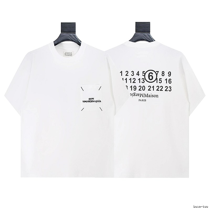 Maison Margiela MM6 Streetwear Brand White Short Sleeve T-shirt