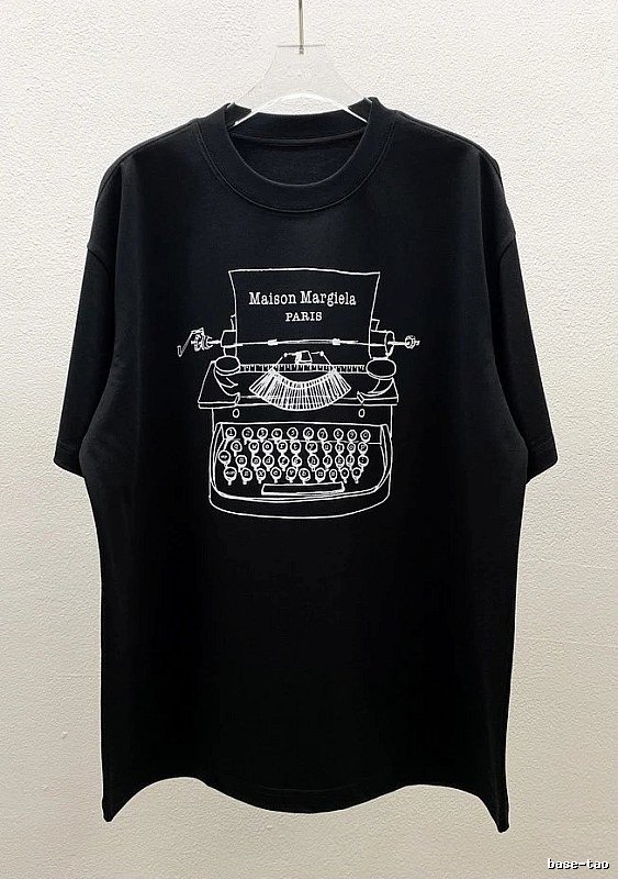 Maison Margiela Typewriter Vintage Style Black T-Shirt