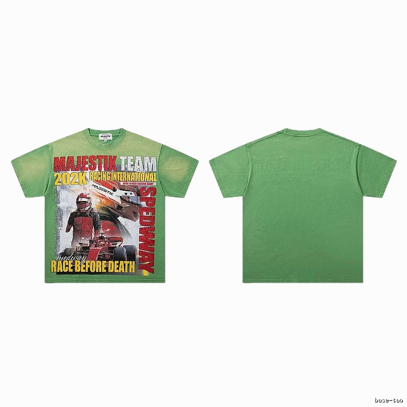 MAJESTIK Racing Series Vintage Style Green T-Shirt