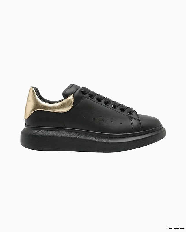 McQueen Sporty Black and Gold Sneakers