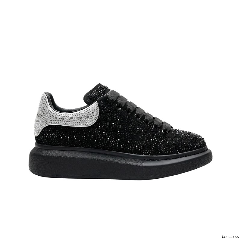 McQueen Thick-soled Trendy and Cool Black Shoes