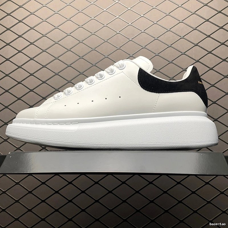 McQueen White and Black Oversized Sneakers with Wide Cupsole
