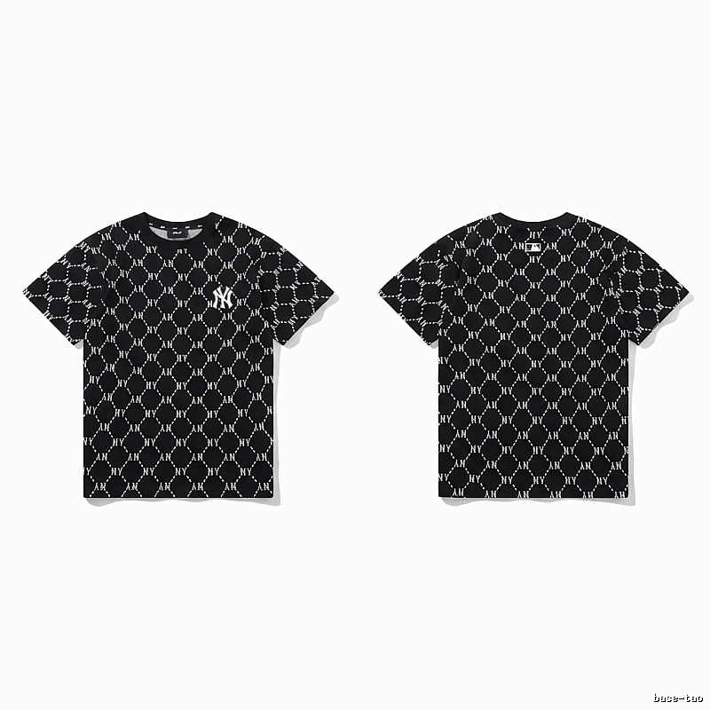 MLB full - print style black T - shirt