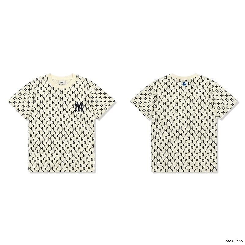 MLB full-print trendy style white T-shirt