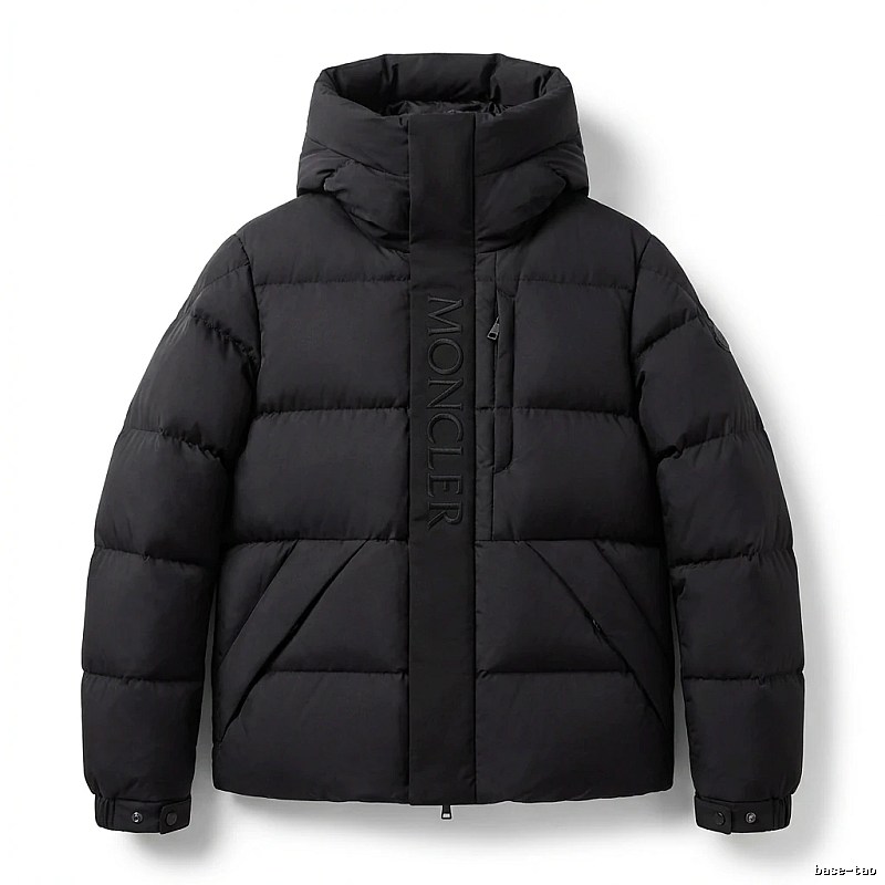 Moncler black minimalist style down jacket