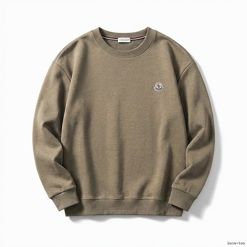 Moncler Crewneck Simple Style Sweatshirt (Khaki)
