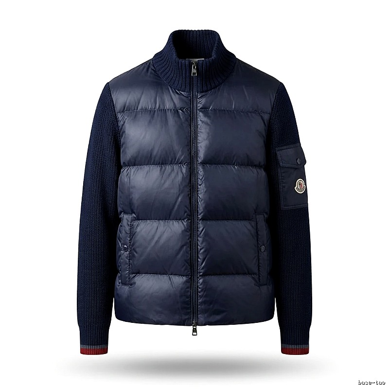 Moncler knitted and spliced down jacket