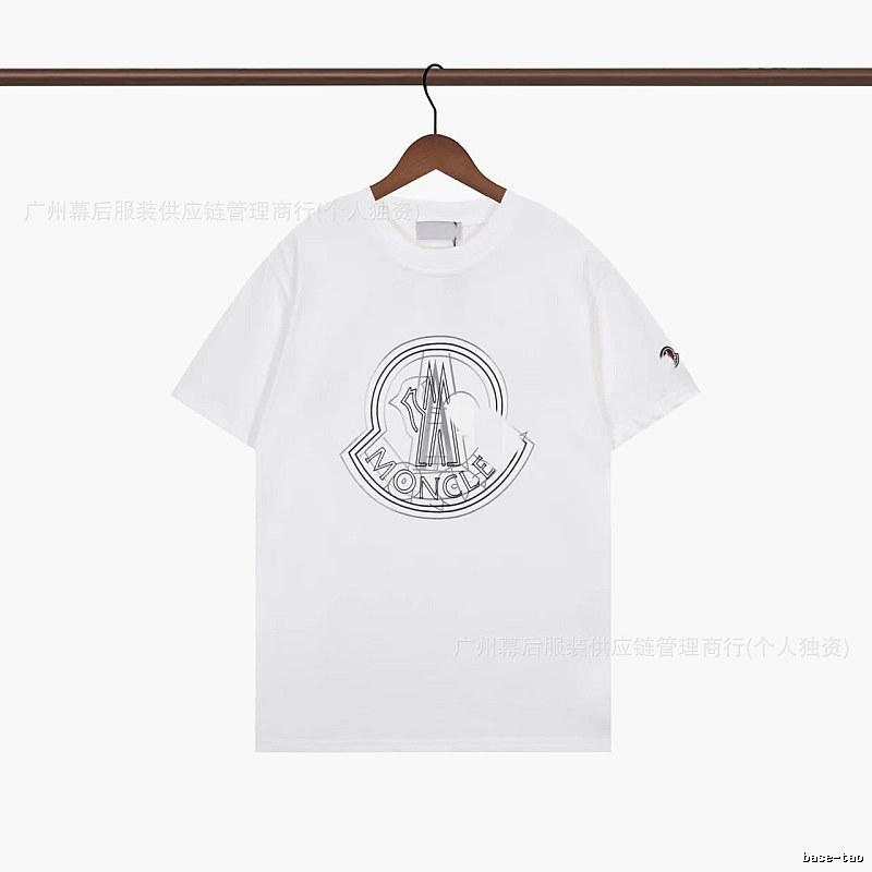 Moncler Large Logo Trendy Style White Short-sleeve T-shirt
